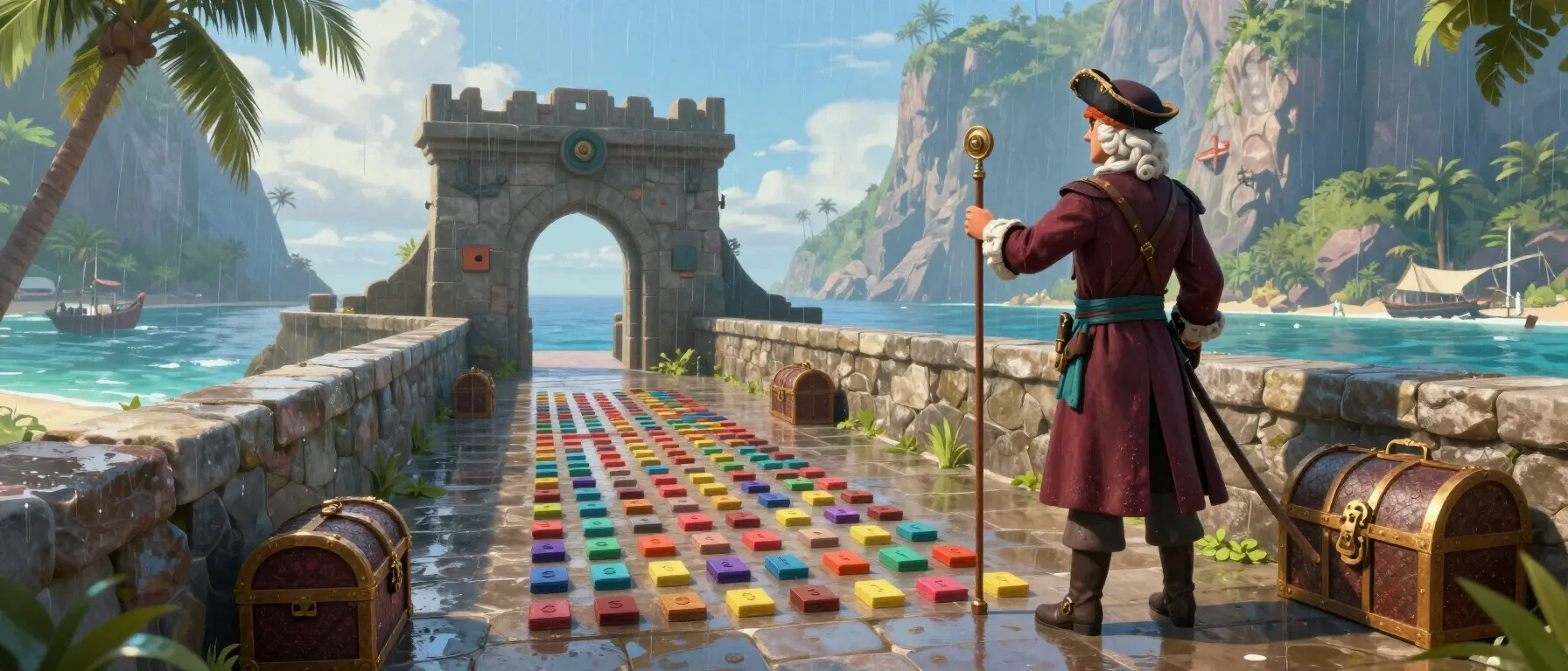 Cherry Casino bonus rules represented by a key, coins and an open vault