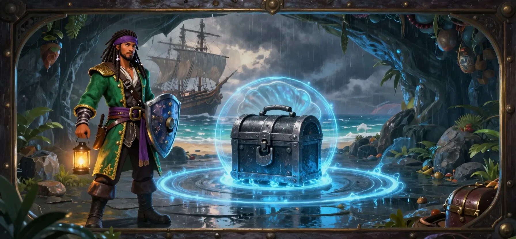Cherry Casino safer-play tools shown as a shield around a locked chest